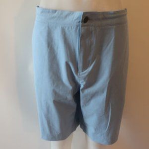 Mens All Day Blue Flat Front Drawstring Shorts 38 *
